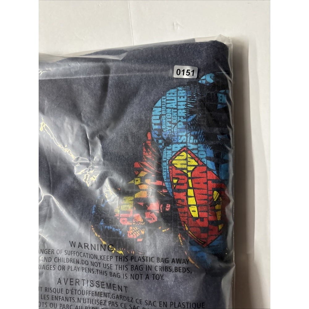DC Comics SUPERMAN SUPER HERO MAN Of STEEL Word Puzzle Body TEE T Shirt MEN'S XL - Picture 8 of 9